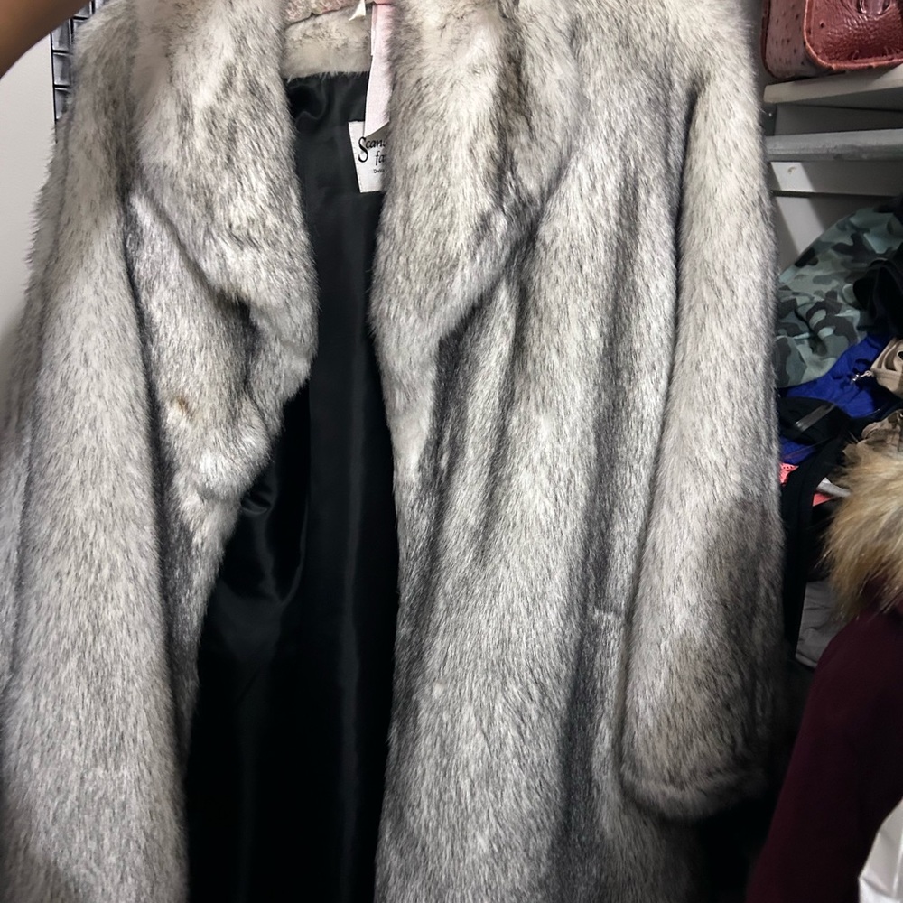 Scandinavian Faux Fur Coat in Gray